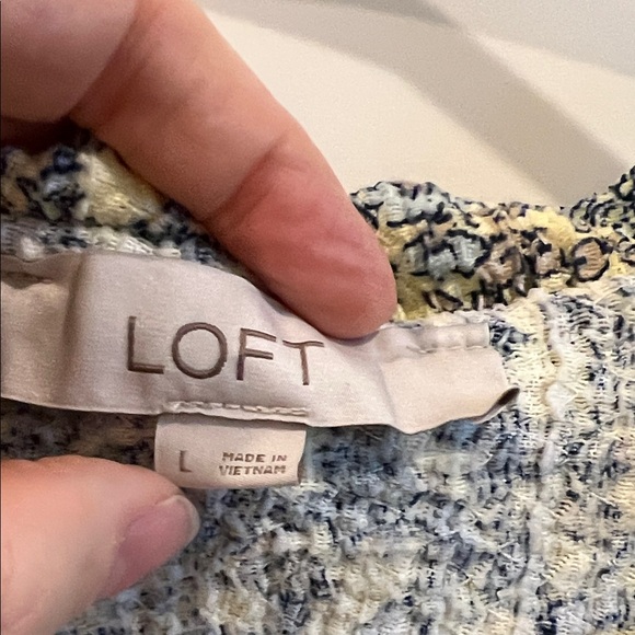 LOFT Floral Print Blouse in Blue and Yellow - Picture 5 of 5